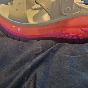 Crocs Classic Mega Crush Platform White Pink Purple Multi Color Women's 10
